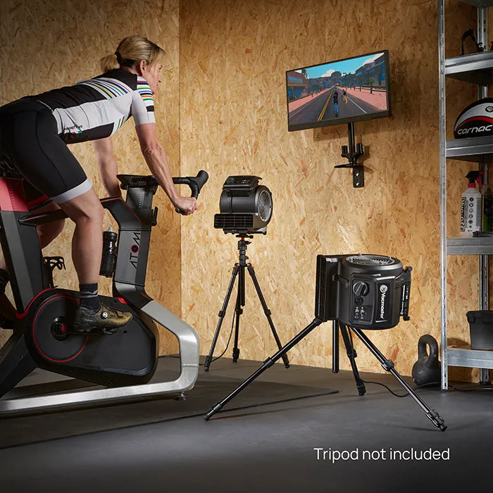 Vacmaster Cardio54 Fitness Fan VESA mounted to a Tripod