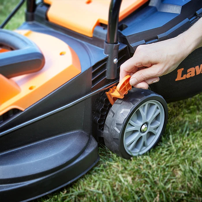 LawnMaster Electric Lawn Mower Height Adjust