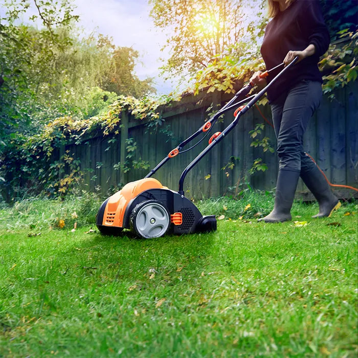 LawnMaster Scarifier on a Healthy UK Lawn