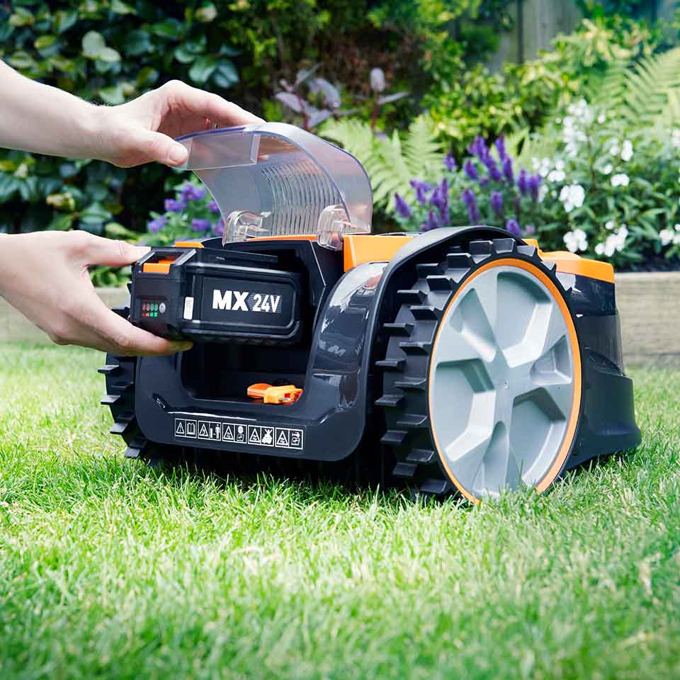 LawnMaster VBRM16 OcuMow MX 24V Robot Lawnmower Drop and Mow With Battery Cleva